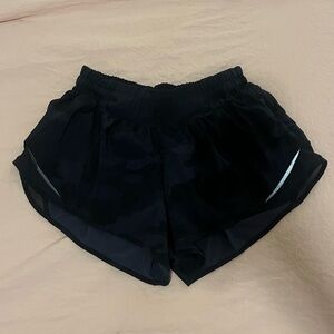 black camo lulu shorts